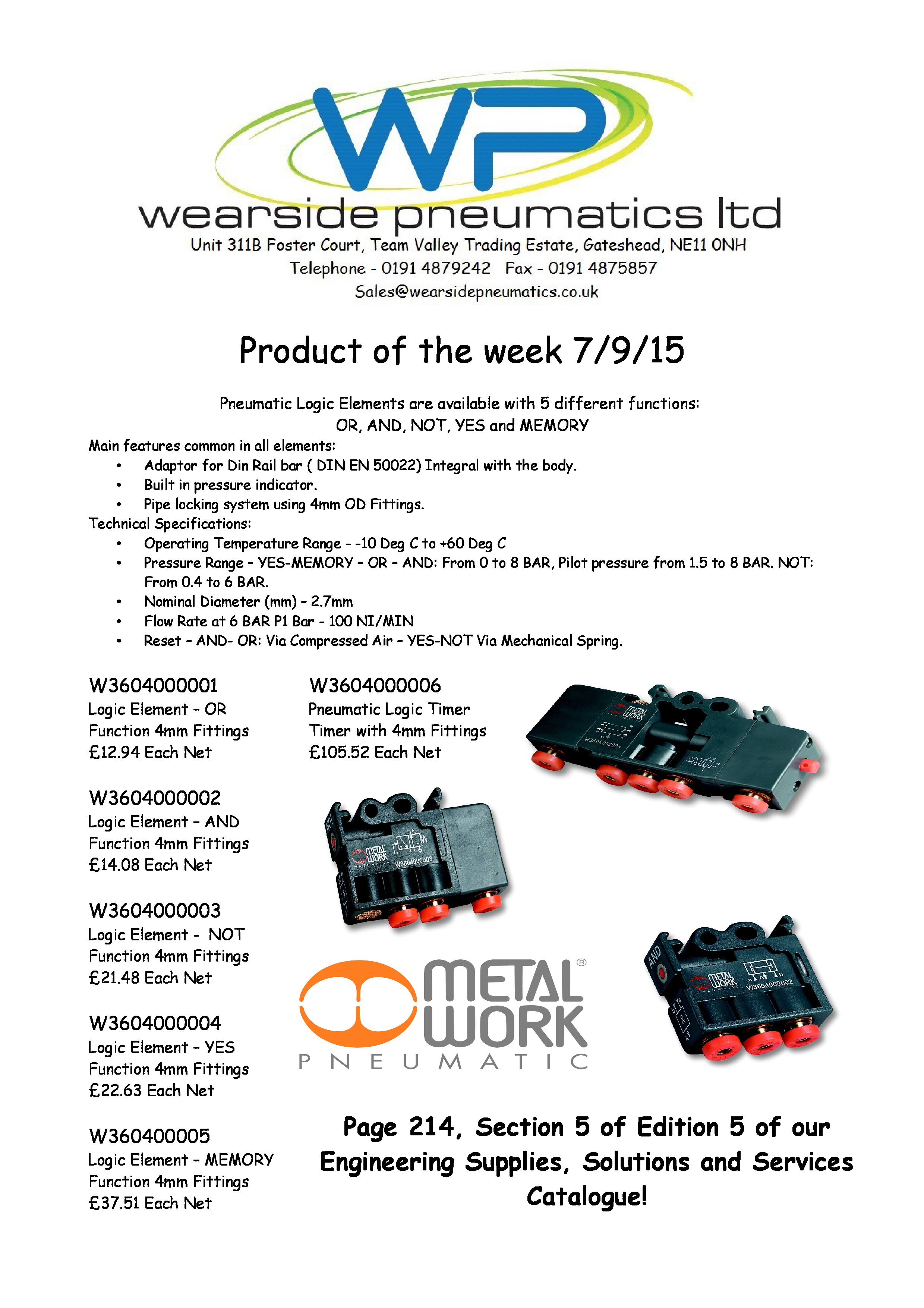 Product of the week 7/9/15 – Pneumatic Logic Valves